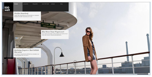 Webdesign trends in 2013: voorbeeld van web design inclusief fullscreen background image 