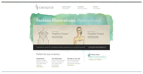 Webdesign trends in 2013: voorbeeld van web design voorzien van rustige color schemes