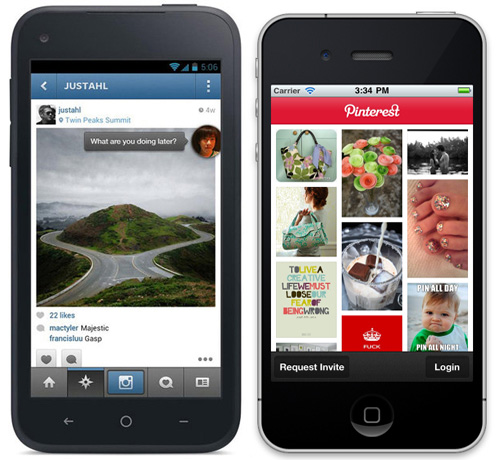 Webdevelopment in 2013: Facebook Home en Pinterest App