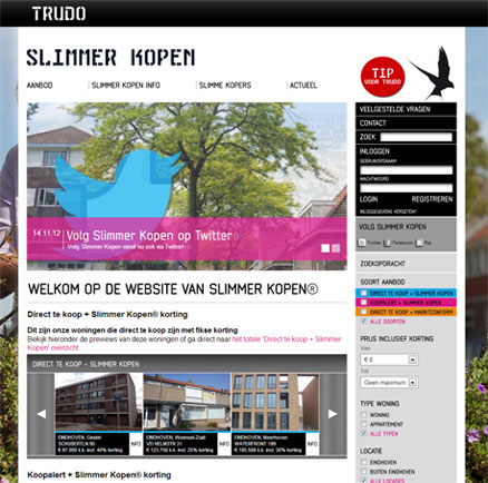 Slimmerkopen.nl homepage webdesign