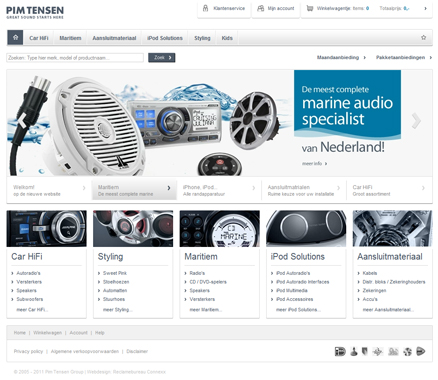 Webwinkel Pimtensen 2.0 - homepage