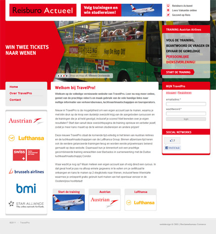 webdesign Reisbureau Travelpro / Reisbureau Actueel