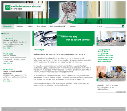Webdesign Medisch Centrum Alkmaar