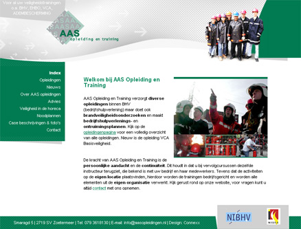 Webdesign website AAS
