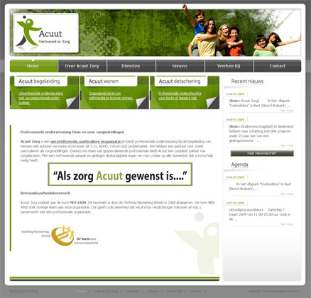 ontwerp Acuut website