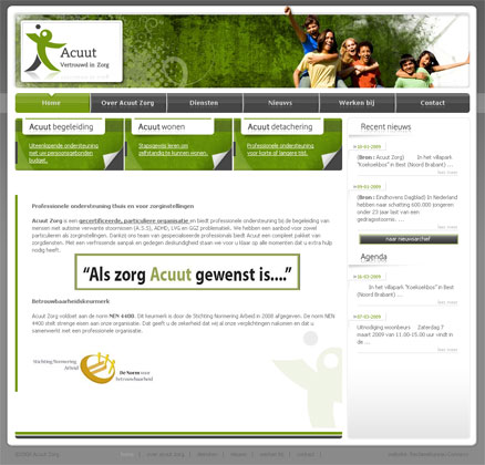 webdesign flash Acuut website