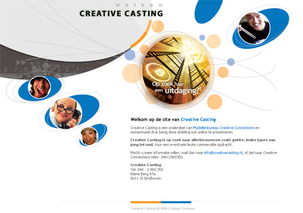 website CMS  Creative Casting