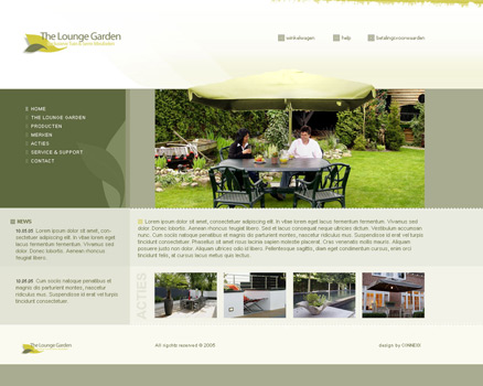 Webdesign website The Lounge Garden