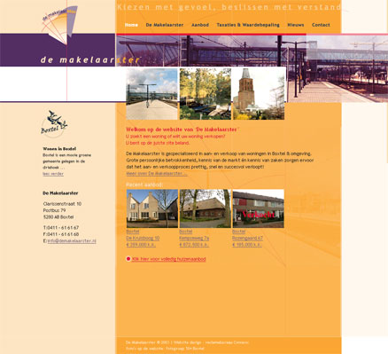 huisstijl website makelaarster