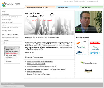 Website design Microsoft CRM bedrijf