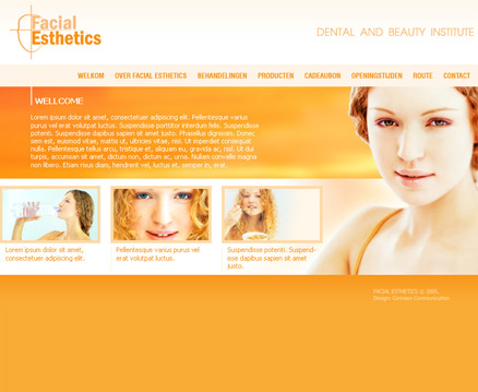 Webshop design Facial Estetics
