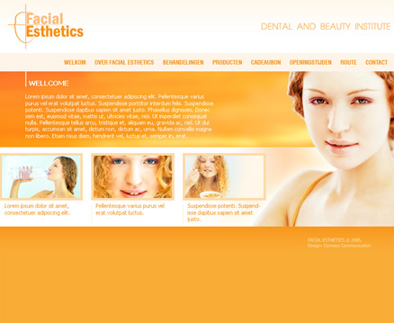 Webdesign website Facial Estetics