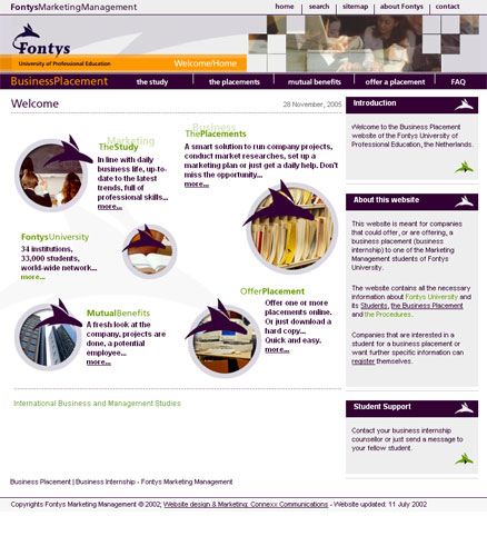 website CMS fontys marketing