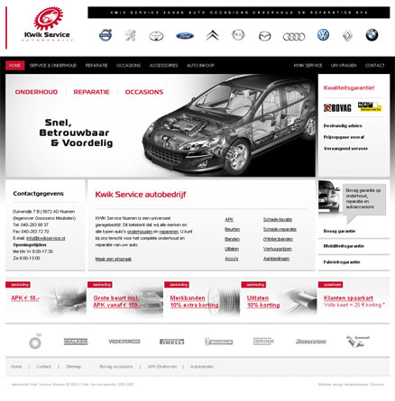 Autobedrijf heeft website laten maken door reclamebureau Connexx