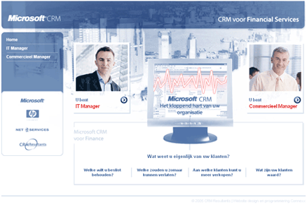 ontwerp website voor Microsoft CRM