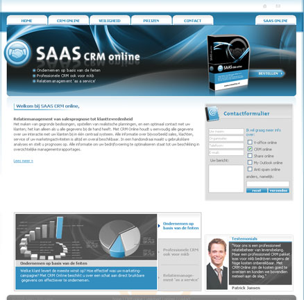 Saas CRM webdesign